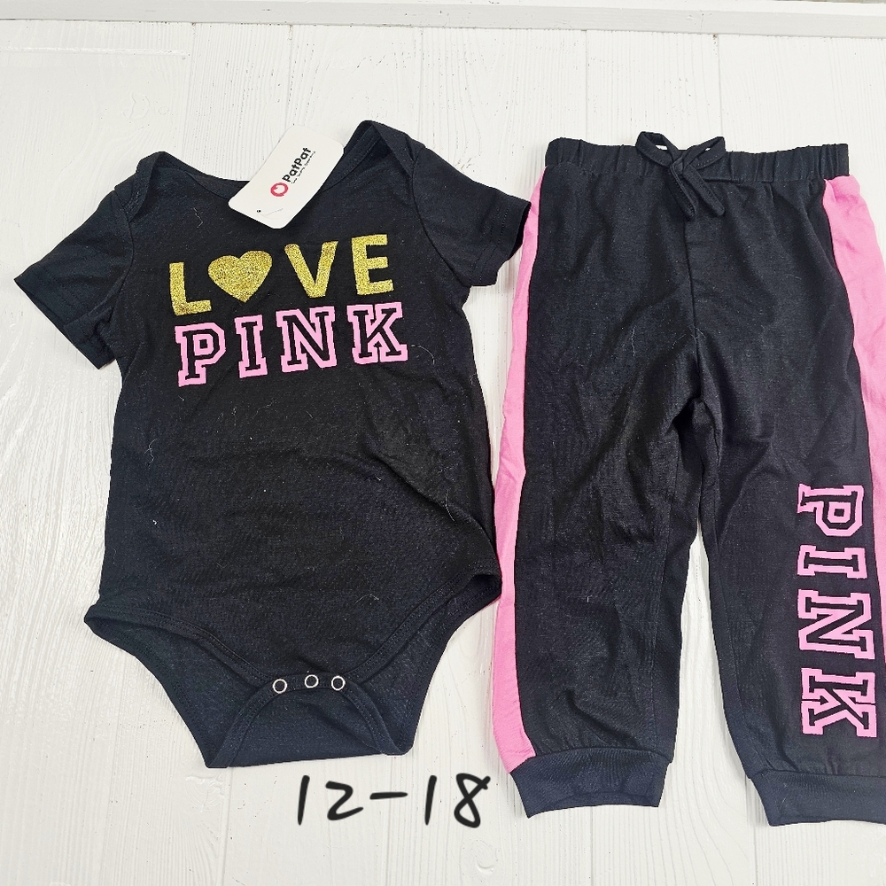 VS PINK Love Pink Outfit 12-18 Month